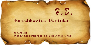 Herschkovics Darinka névjegykártya